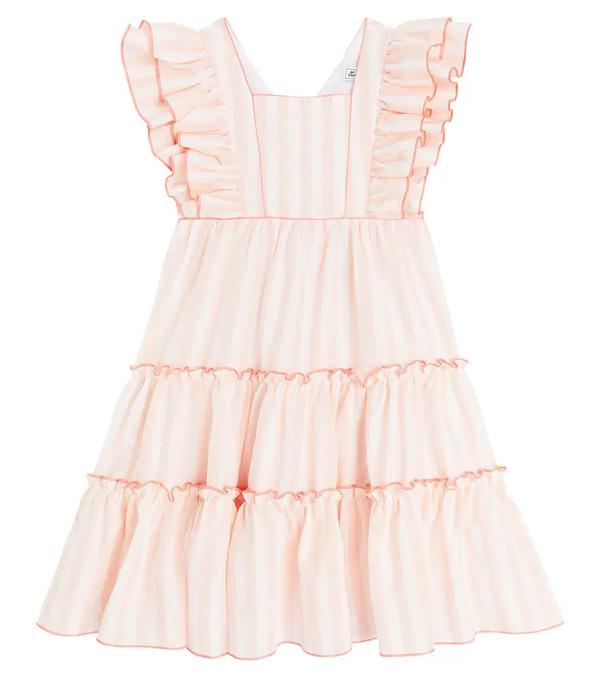  Tartine Et Chocolat Tartine Et Chocolat Striped Ruffled Dress 