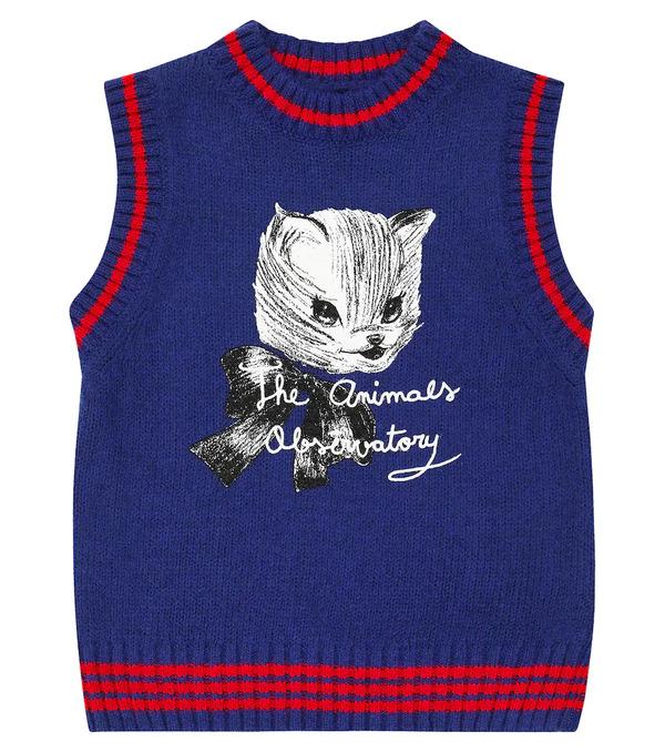  The Animals Observatory The Animals Observatory Bat Knit Sweater Vest 