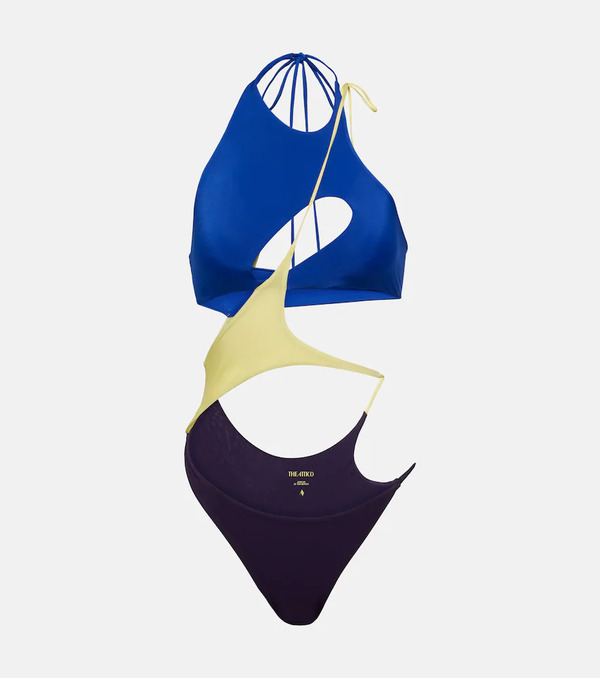  The Attico The Attico Colorblocked Cutout Swimsuit 