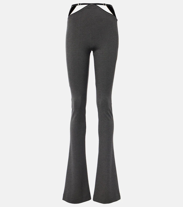  The Attico The Attico Cutout Jersey Flared Pants 