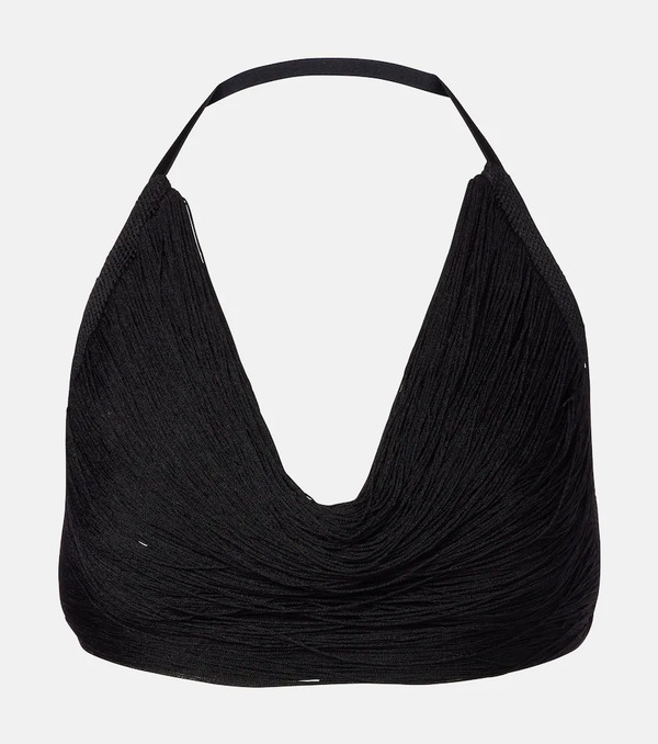  The Attico The Attico Fringed Halterneck Bralette 