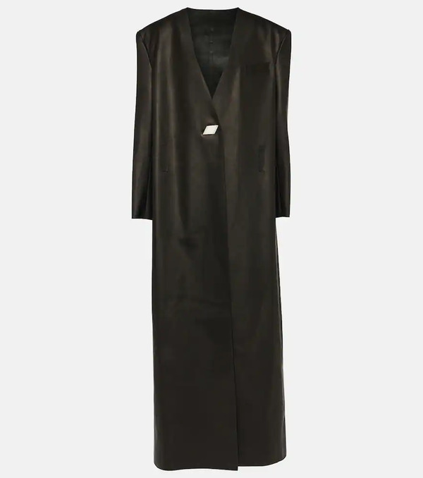  The Attico The Attico Leather Maxi Coat 