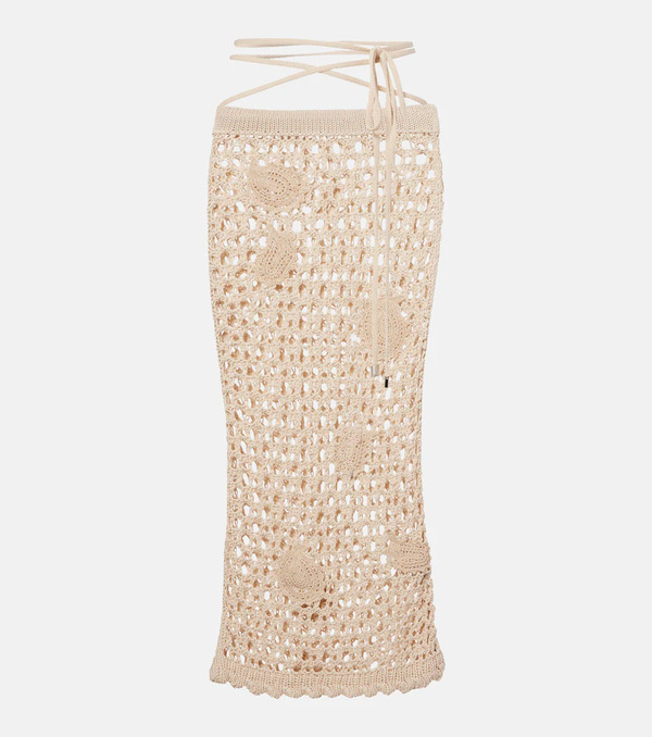  The Attico The Attico Open-knit Cotton Beach Cover-up 