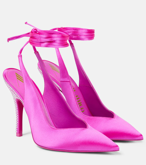  The Attico The Attico Venus Embellished Satin Pumps 