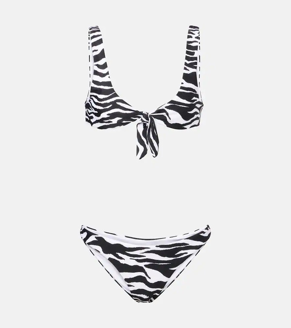  The Attico The Attico Zebra-print Bikini 