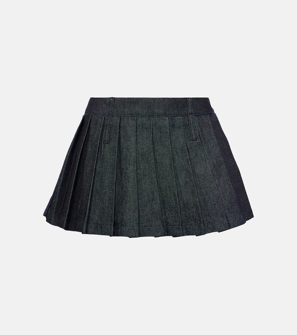  The Frankie Shop The Frankie Shop Blake Pleated Denim Miniskirt 