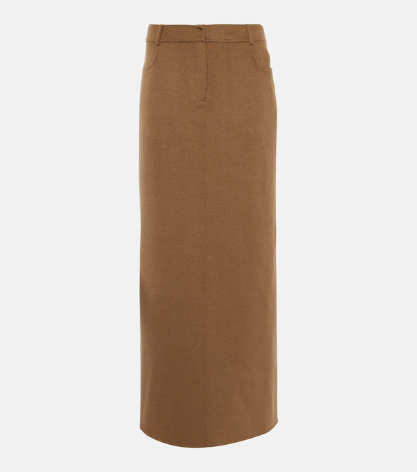  The Frankie Shop The Frankie Shop Malvo Wool-blend Maxi Skirt 