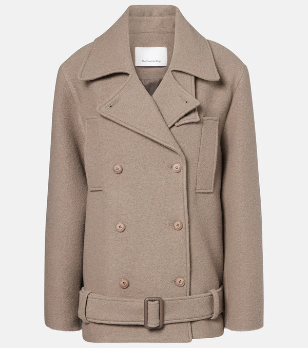  The Frankie Shop The Frankie Shop Scothern Virgin Wool Peacoat 