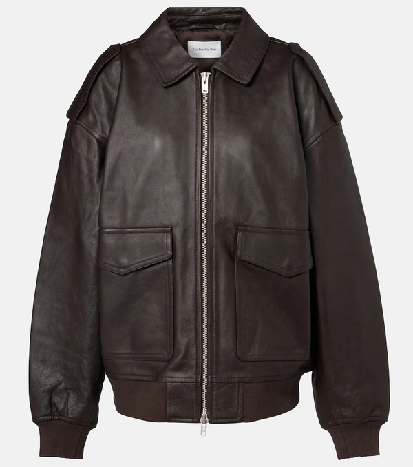  The Frankie Shop The Frankie Shop Viper Leather Jacket 