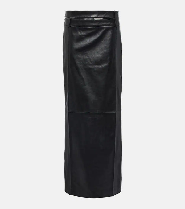  The Mannei The Mannei Ararat Low-rise Leather Maxi Skirt 