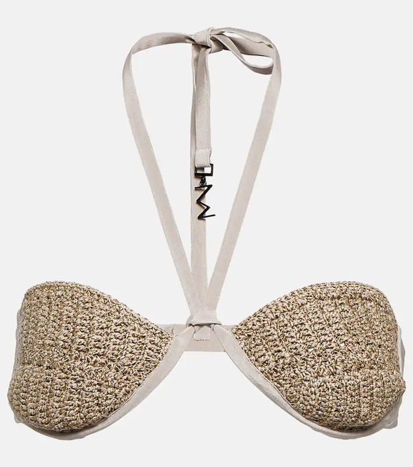  The Mannei The Mannei Lima Crochet Silk-blend Bra Top 