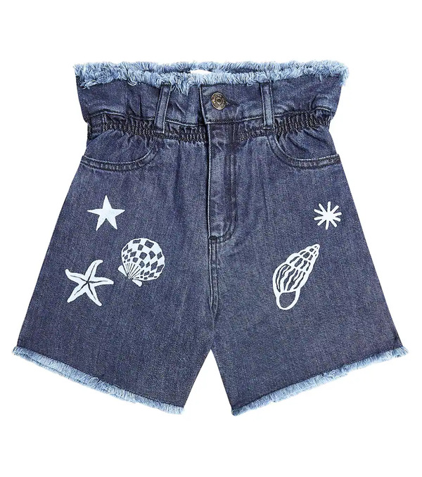  The New Society The New Society Lagoon Embroidered Denim Shorts 