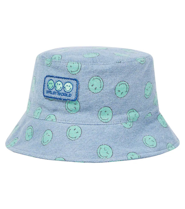  The New Society The New Society Smiley Denim Bucket Hat 