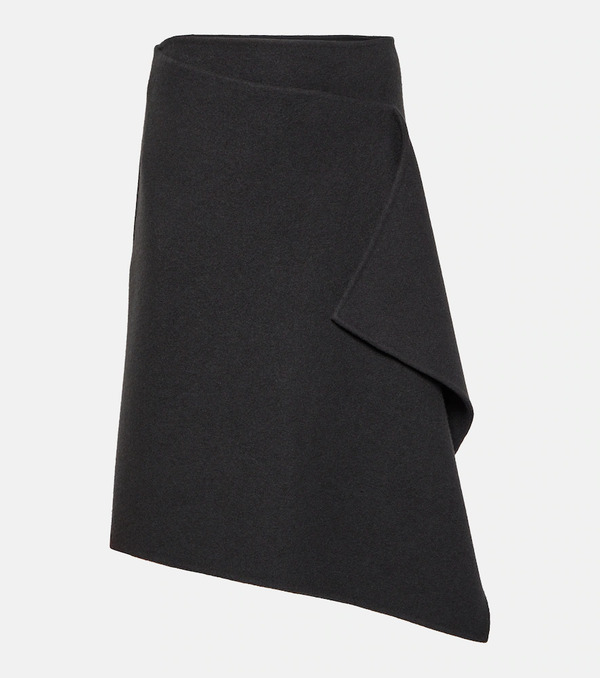  The Row The Row Bartellina Draped Cashmere Midi Skirt 