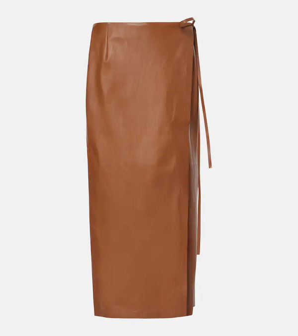  The Row The Row Bert Leather Wrap Skirt 