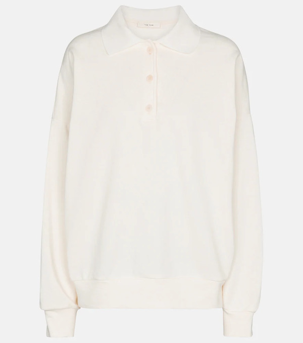  The Row The Row Corzas Cotton Polo Sweater 