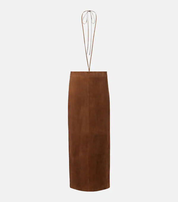  The Row The Row Erina Suede Pencil Skirt 