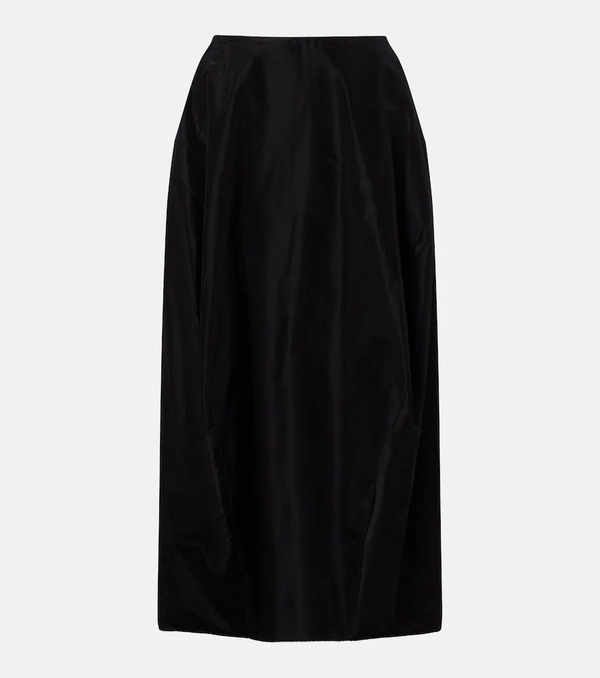  The Row The Row Galyra Cotton And Silk Satin Midi Skirt 