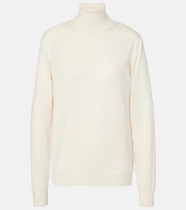  The Row The Row Heva Wool Jersey Turtleneck Sweater 