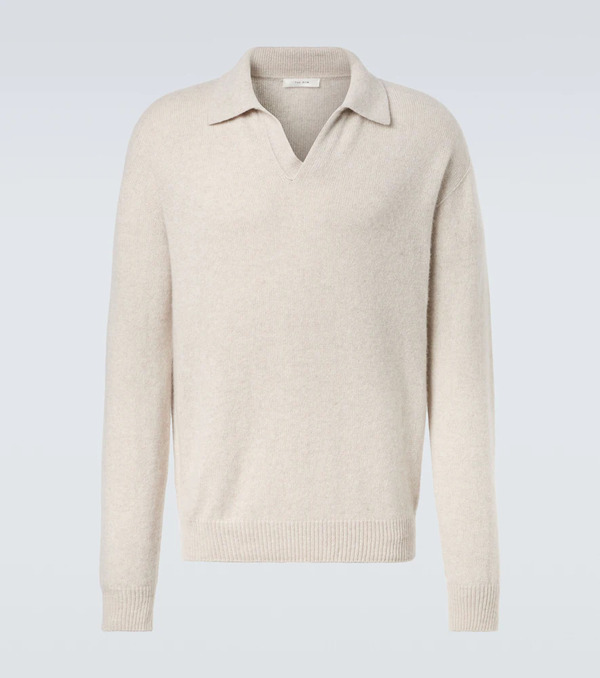  The Row The Row Leach Cashmere Polo Sweater 