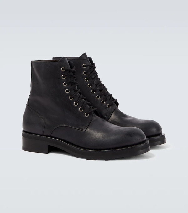 The Row The Row Leather Combat Boots 