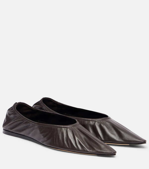  The Row The Row Liisa Leather Ballet Flats 