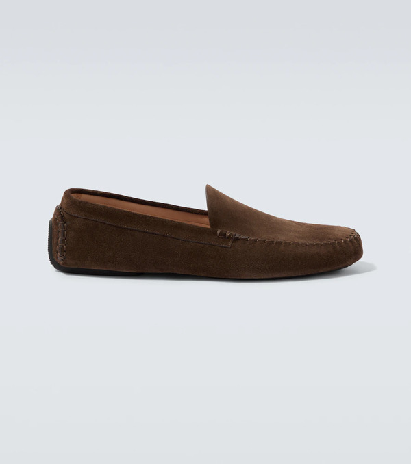  The Row The Row New Lucca Suede Slip-on Shoes 