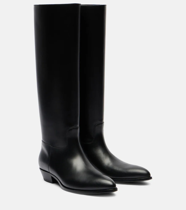  The Row The Row Western Leather Knee-high Boots 