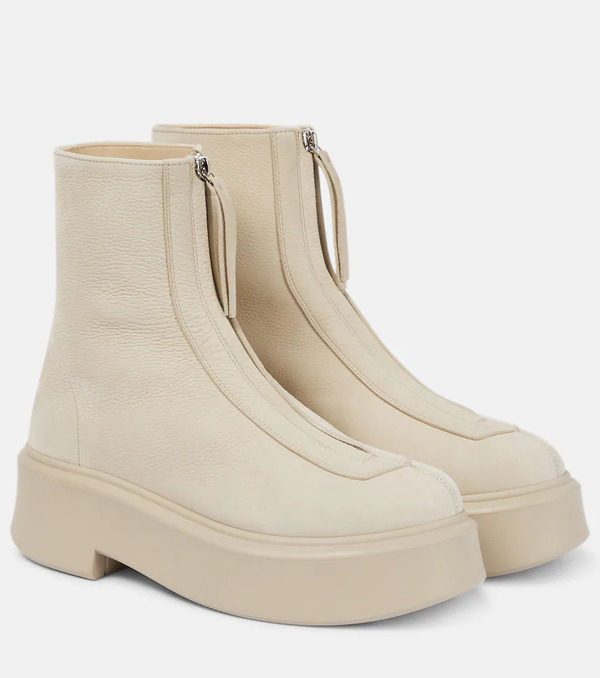  The Row The Row Zipped 1 Leather Ankle Boots 