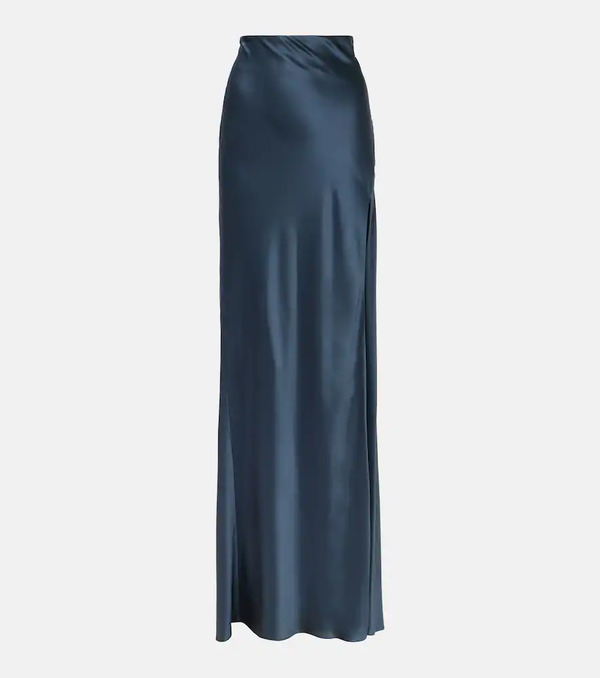  The Sei The Sei Asymmetric Silk Satin Maxi Skirt 