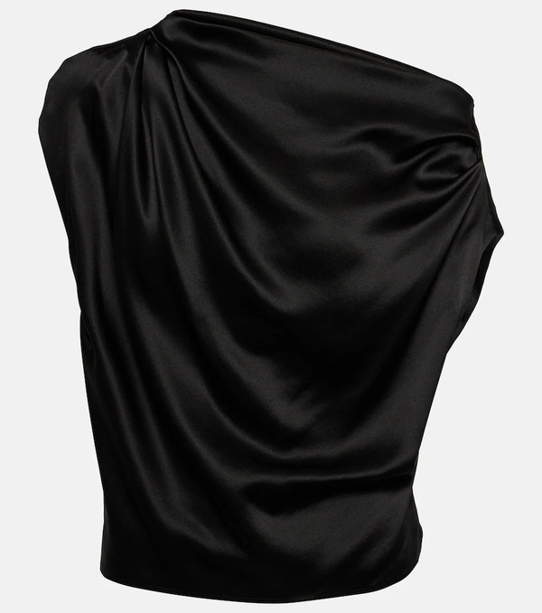  The Sei The Sei Draped One-shoulder Silk Top 