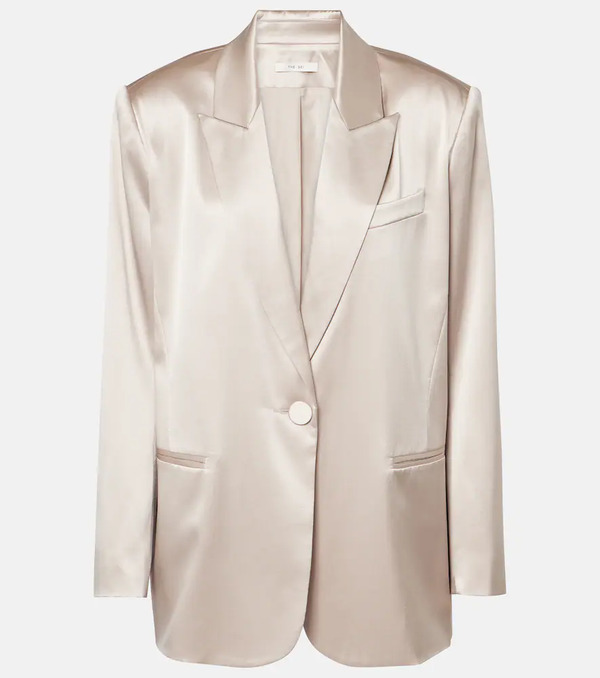  The Sei The Sei Oversized Silk Satin Blazer 