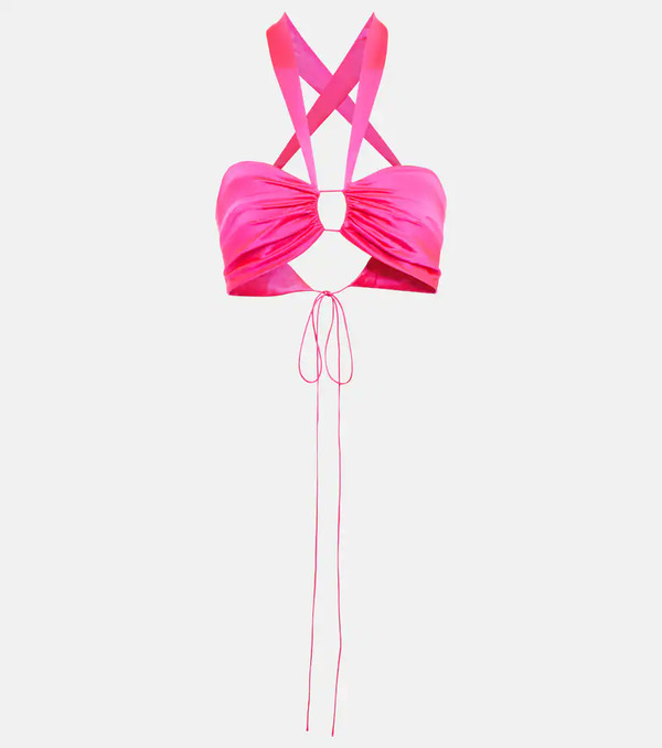  The Sei The Sei Silk Satin Bra Top 