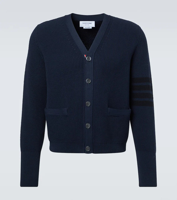  Thom Browne Thom Browne 4-bar Cotton Cardigan 