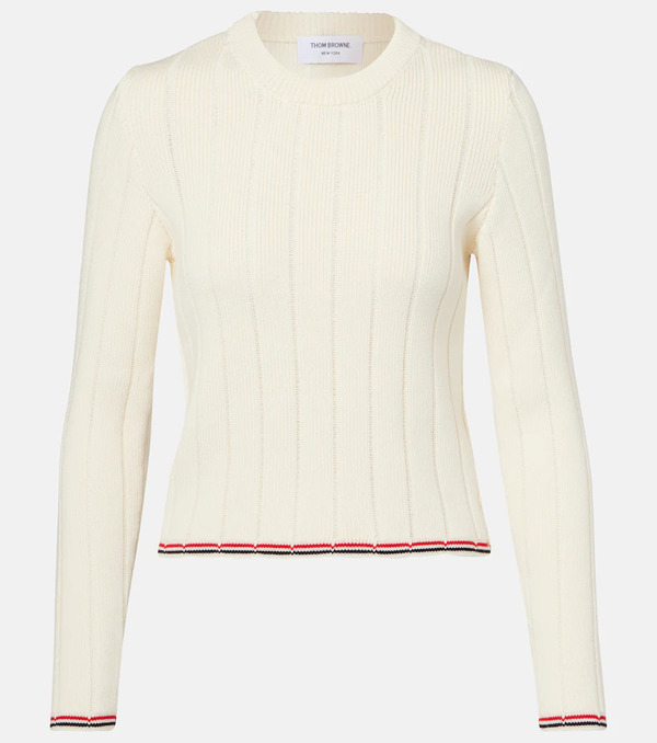  Thom Browne Thom Browne Cable-knit Virgin Wool Sweater 