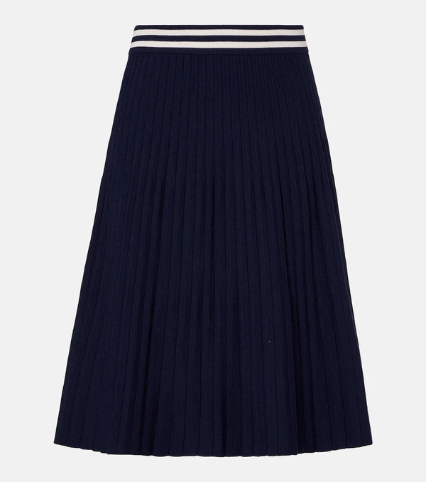  Thom Browne Thom Browne Plissã© Wool-blend Midi Skirt 