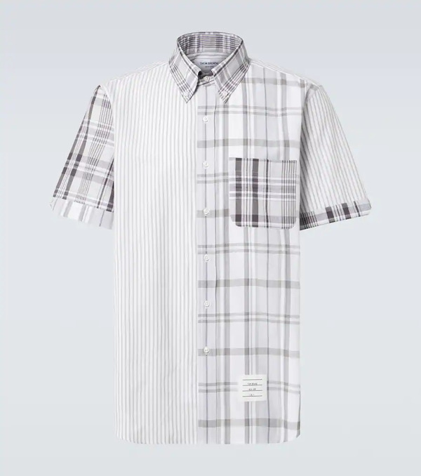  Thom Browne Thom Browne Striped Patchwork Cotton Shirt 