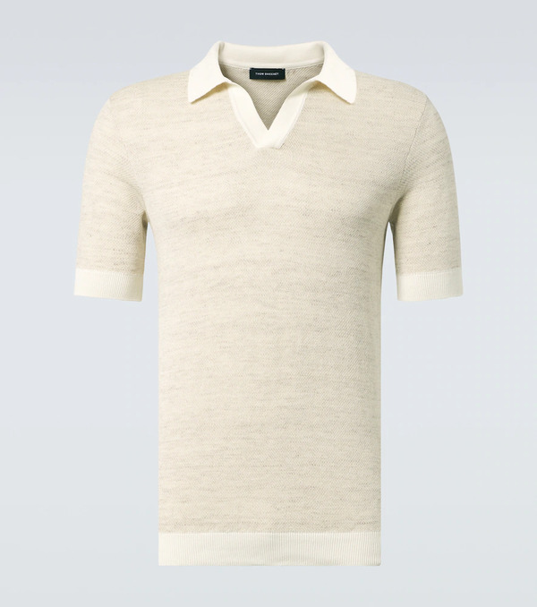  Thom Sweeney Thom Sweeney Cotton-blend Polo Shirt 