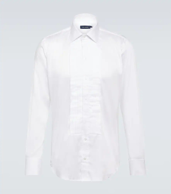  Thom Sweeney Thom Sweeney Cotton-blend Poplin Tuxedo Shirt 