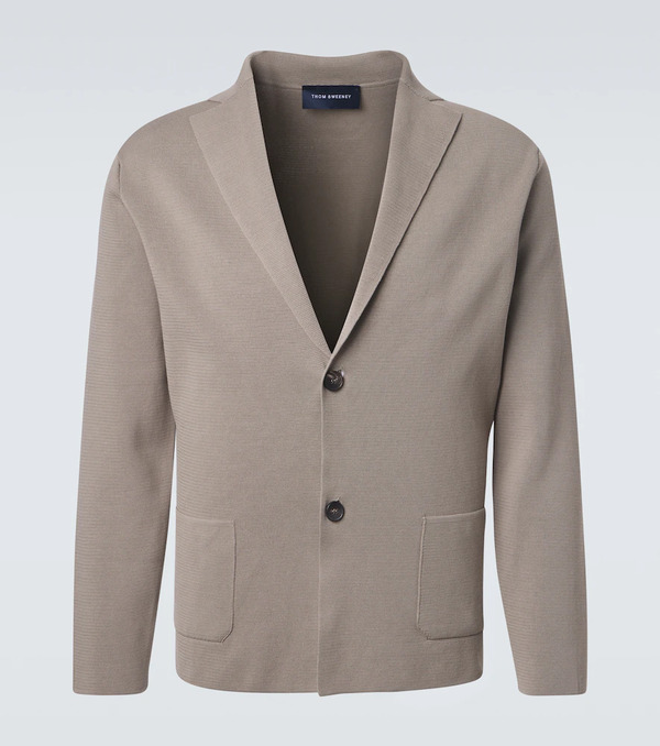  Thom Sweeney Thom Sweeney Cotton Crãªpe Blazer 
