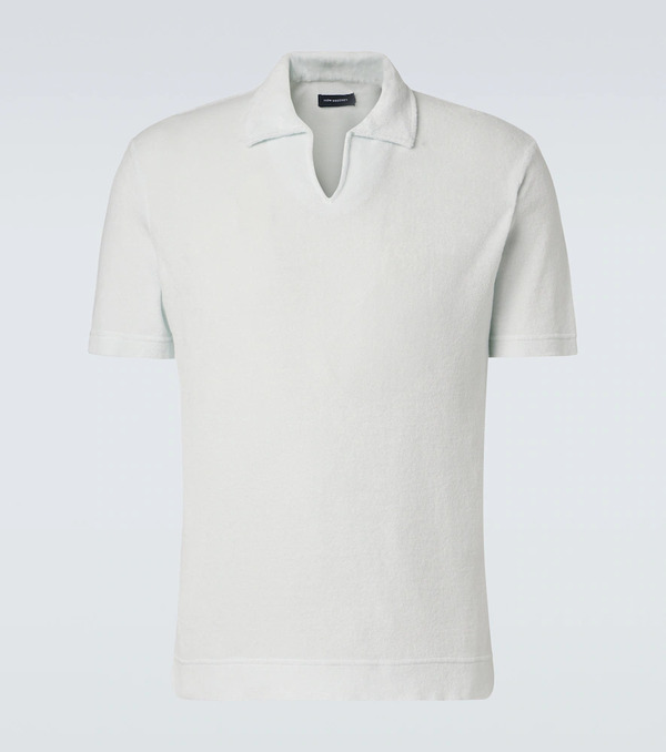  Thom Sweeney Thom Sweeney Cotton Terry Polo Shirt 
