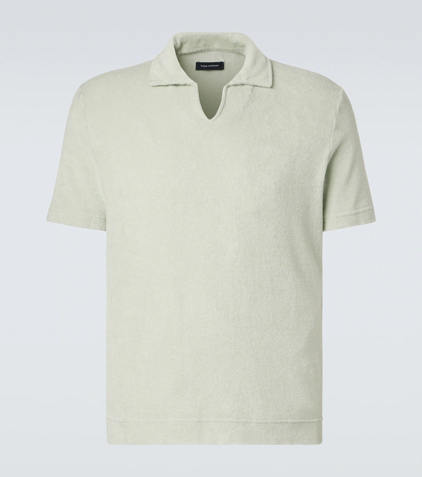  Thom Sweeney Thom Sweeney Cotton Terry Polo Shirt 