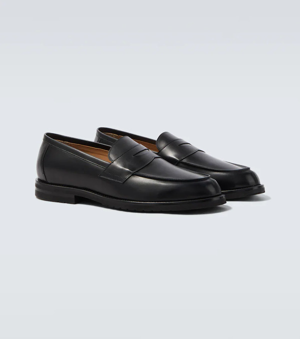  Thom Sweeney Thom Sweeney Leather Penny Loafers 