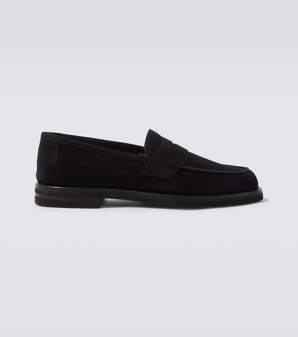  Thom Sweeney Thom Sweeney Suede Penny Loafers 