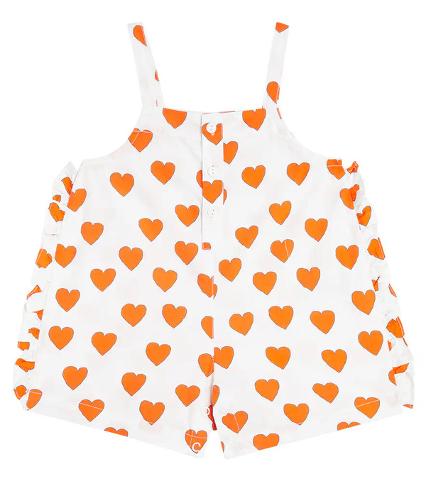  Tinycottons Tinycottons Baby Hearts Cotton Poplin Playsuit 