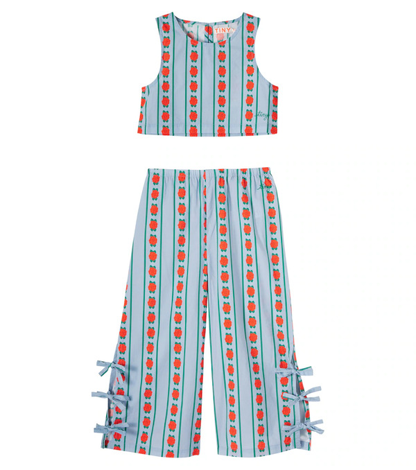  Tinycottons Tinycottons Floral Cotton Top And Pants Set 