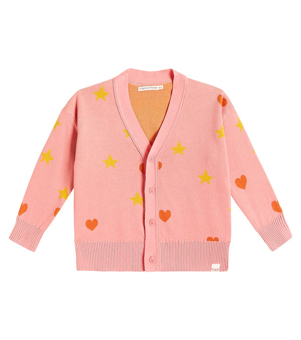  Tinycottons Tinycottons Hearts Stars Jacquard Cotton Cardigan 