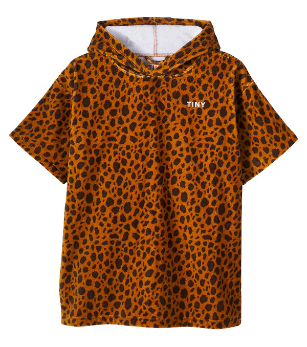  Tinycottons Tinycottons Leopard-print Hooded Cotton Terry Towel 