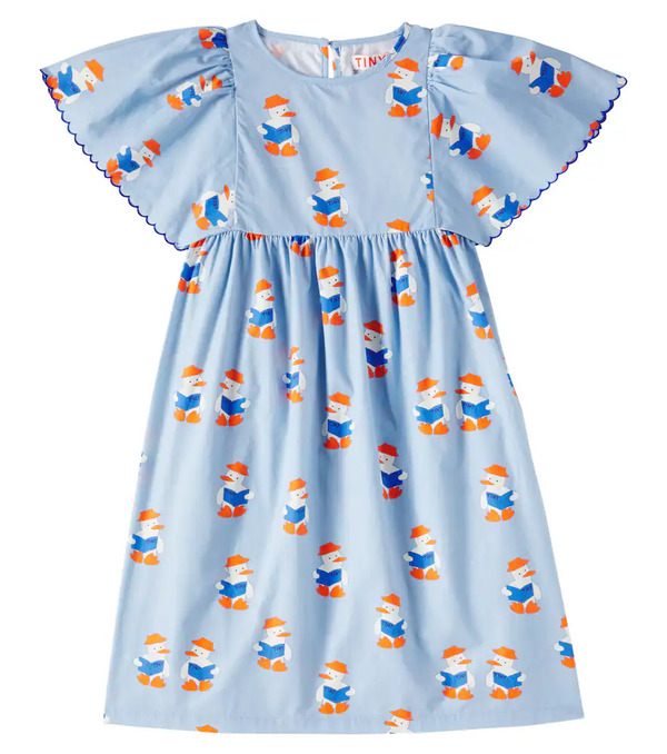  Tinycottons Tinycottons Readers Printed Scalloped Cotton Dress 