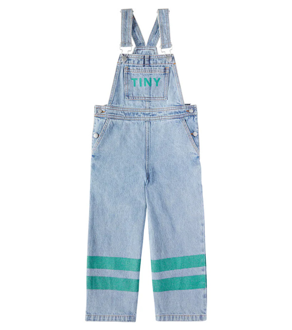 Tinycottons Tinycottons Stripes Logo Denim Overalls 